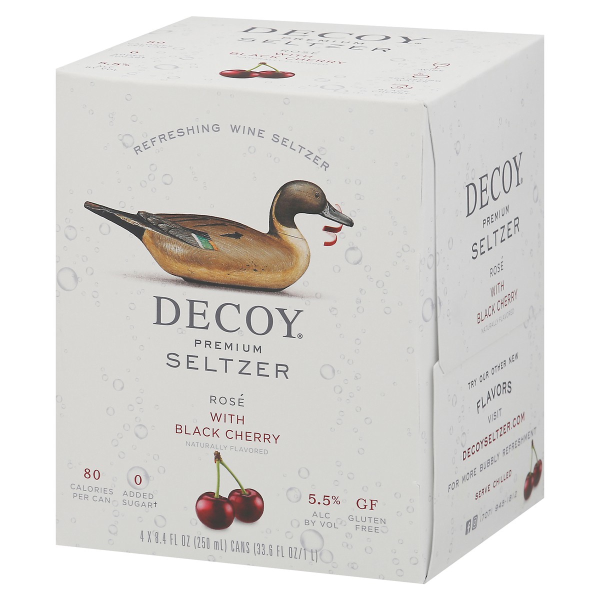 slide 2 of 14, Decoy Hard Seltzer Rose Cherry 4Pk, 33.6 fl oz