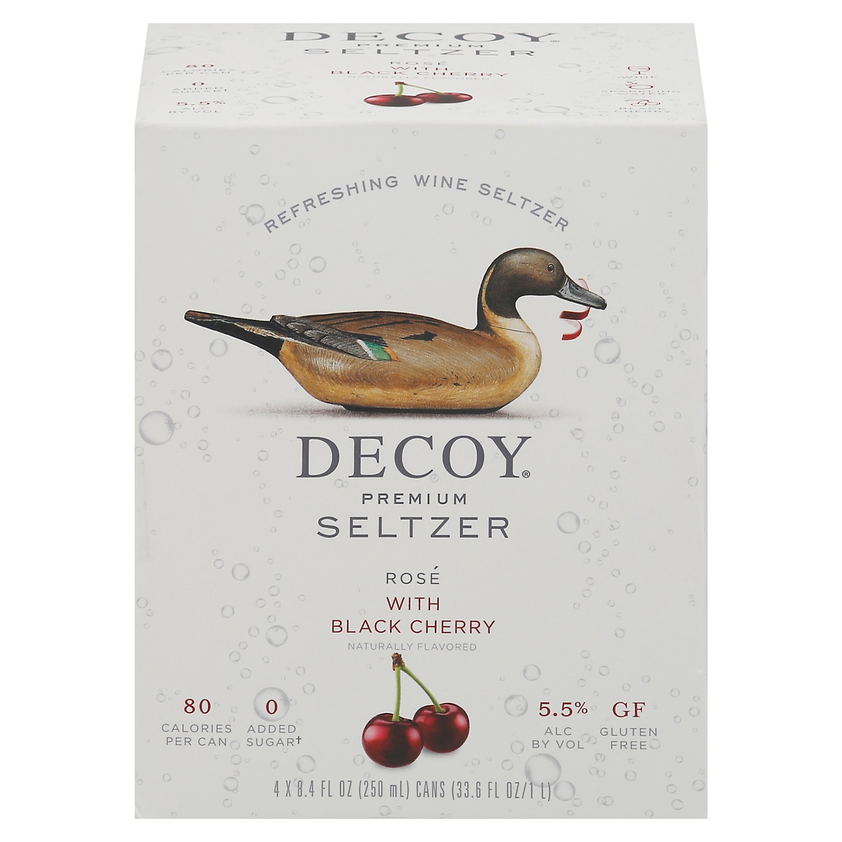 slide 1 of 1, Decoy Premium Seltzer Rose Black Cherry Wine, 250 ml