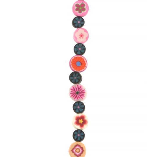 slide 1 of 3, Mixed Flower Clay Disc Beads By Bead Landing, 5mm-7mm