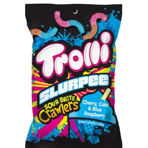 Trolli Slurpee Sour Brite Crawlers Cherry, Cola & Blue Raspberry 5 oz ...
