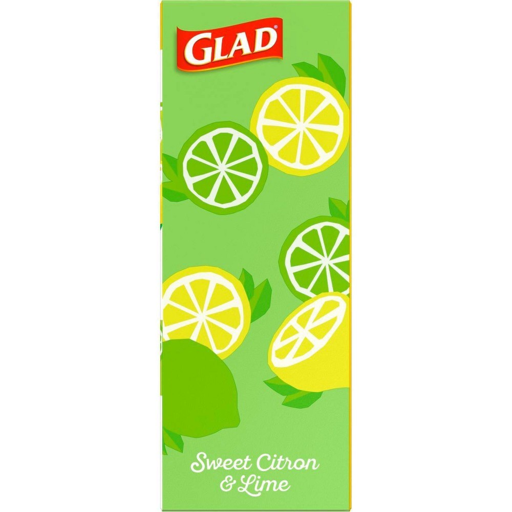 slide 6 of 9, Glad Small Kitchen Drawstring Trash Bags + OdorShield Green Trash Bags - Febreze Sweet Citron & Lime, 34 ct; 4 gal