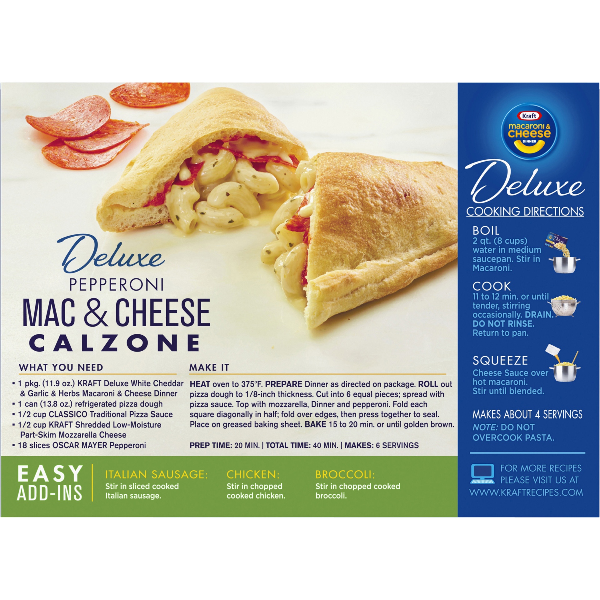 slide 7 of 7, Kraft Deluxe White Cheddar & Garlic & Herbs Macaroni & Cheese Dinner, 11.9 oz