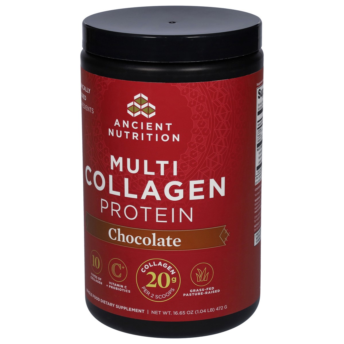 slide 5 of 9, Ancient Nutrition Multi Collagen Protein Powder Chocolate Flavor, 18.5 oz