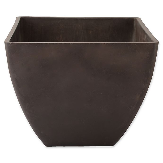 slide 1 of 1, Arcadia Garden Products Arcadia Garden Simplicity Square Planter - Chocolate, 1 ct