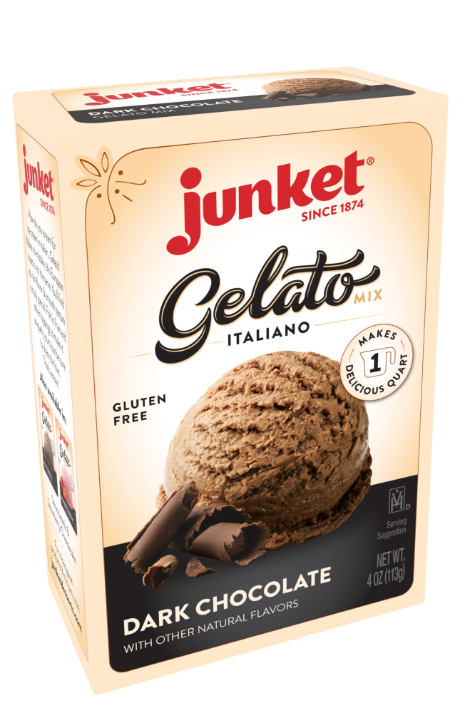 slide 1 of 3, Junket Dark Chocolate Gelato Mix, 4 oz