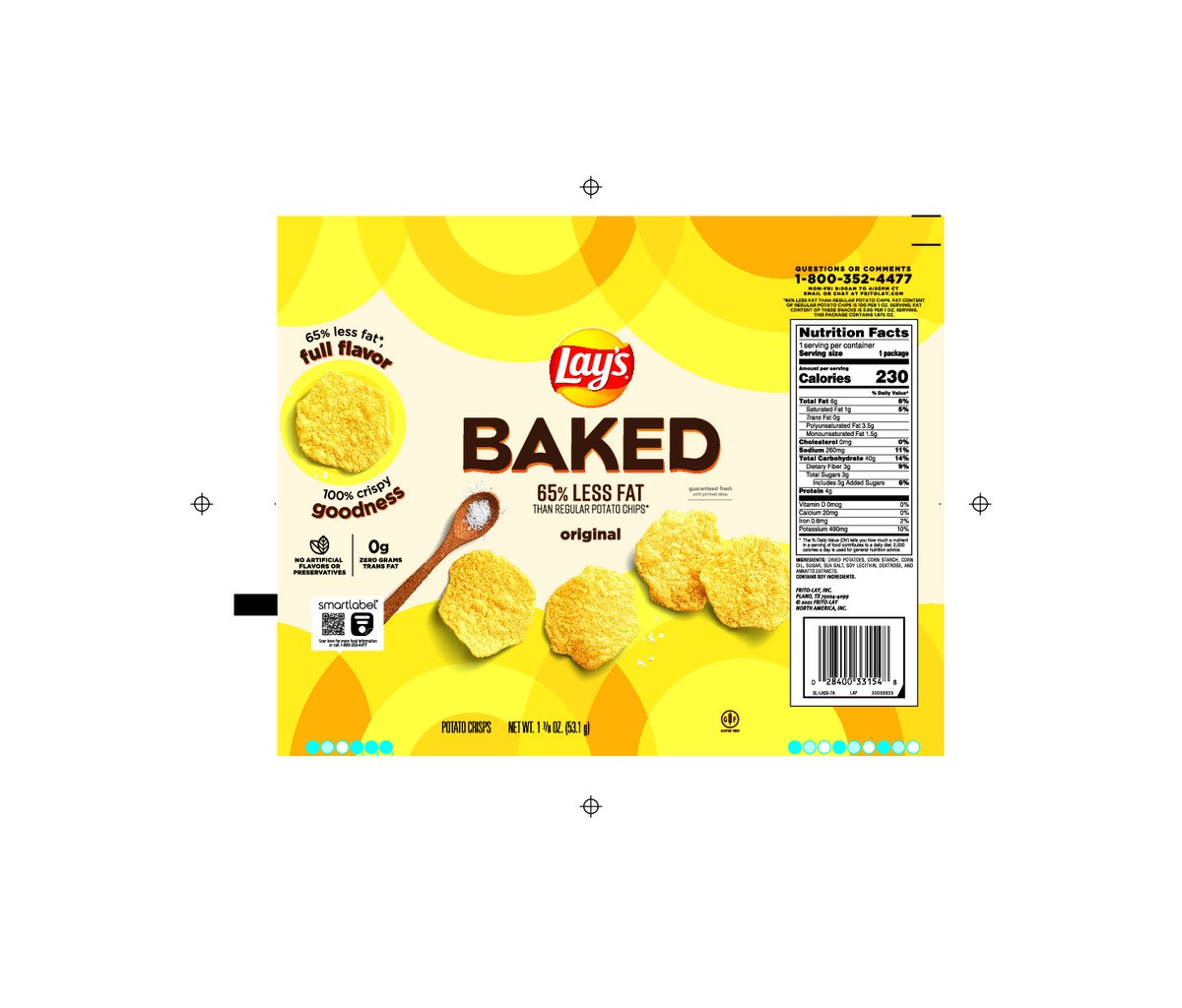 slide 7 of 8, Lay's Baked Potato Crisps Original 1 7/8 Oz, 1.87 oz