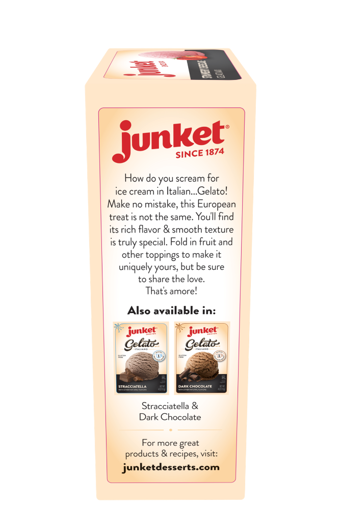 slide 2 of 4, Junket Strawberry Cheesecake Gelato Mix, 4 oz