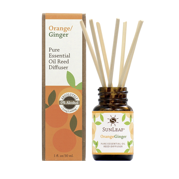 slide 1 of 1, SunLeaf Naturals Sunleaf Orange Ginger Essential Oil Reed Mini Diffuser, 1 ct