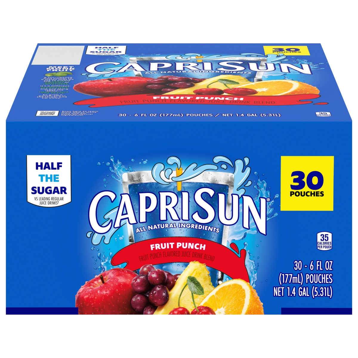 slide 1 of 5, Capri Sun Fruit Punch Value Pack - 30pk/6 fl oz Pouches, 30 ct; 6 fl oz