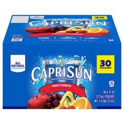 Capri Sun Fruit Punch flavored Juice Drink Blend, 30 ct Box, 6 fl oz Pouches