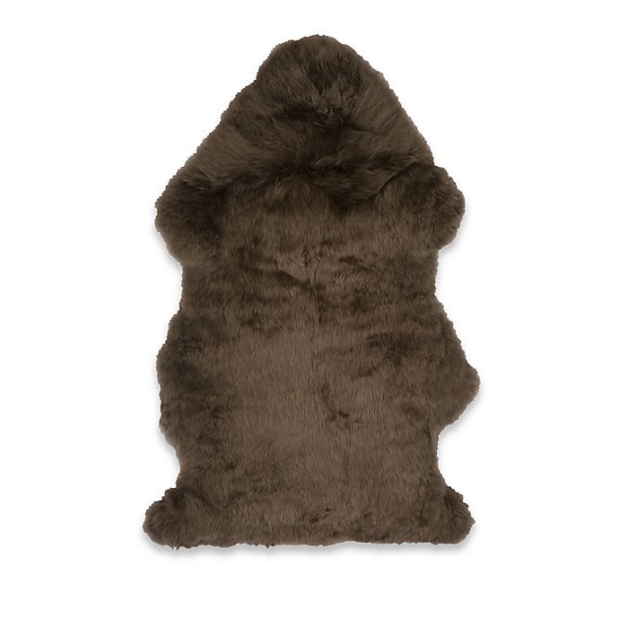 slide 1 of 1, Fibre by Auskin Authentic Single Pelt Sheepskin Accent Rug - Wood, 2 ft x 3 ft