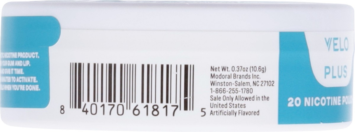 slide 10 of 12, Velo Plus 9 mg Spearmint Nicotine Pouches 20 ea, 20 ct