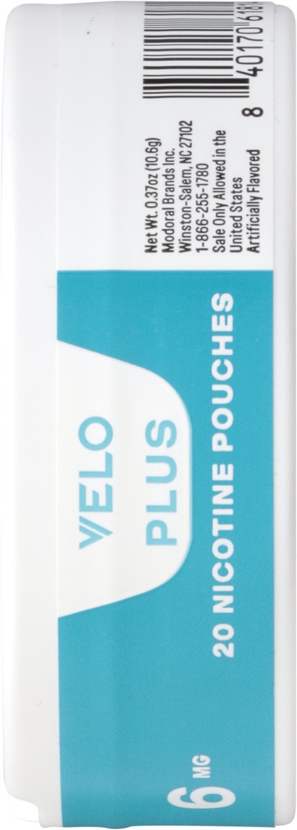 slide 8 of 13, Velo Plus 6 mg Spearmint Nicotine Pouches 20 ea, 20 ct