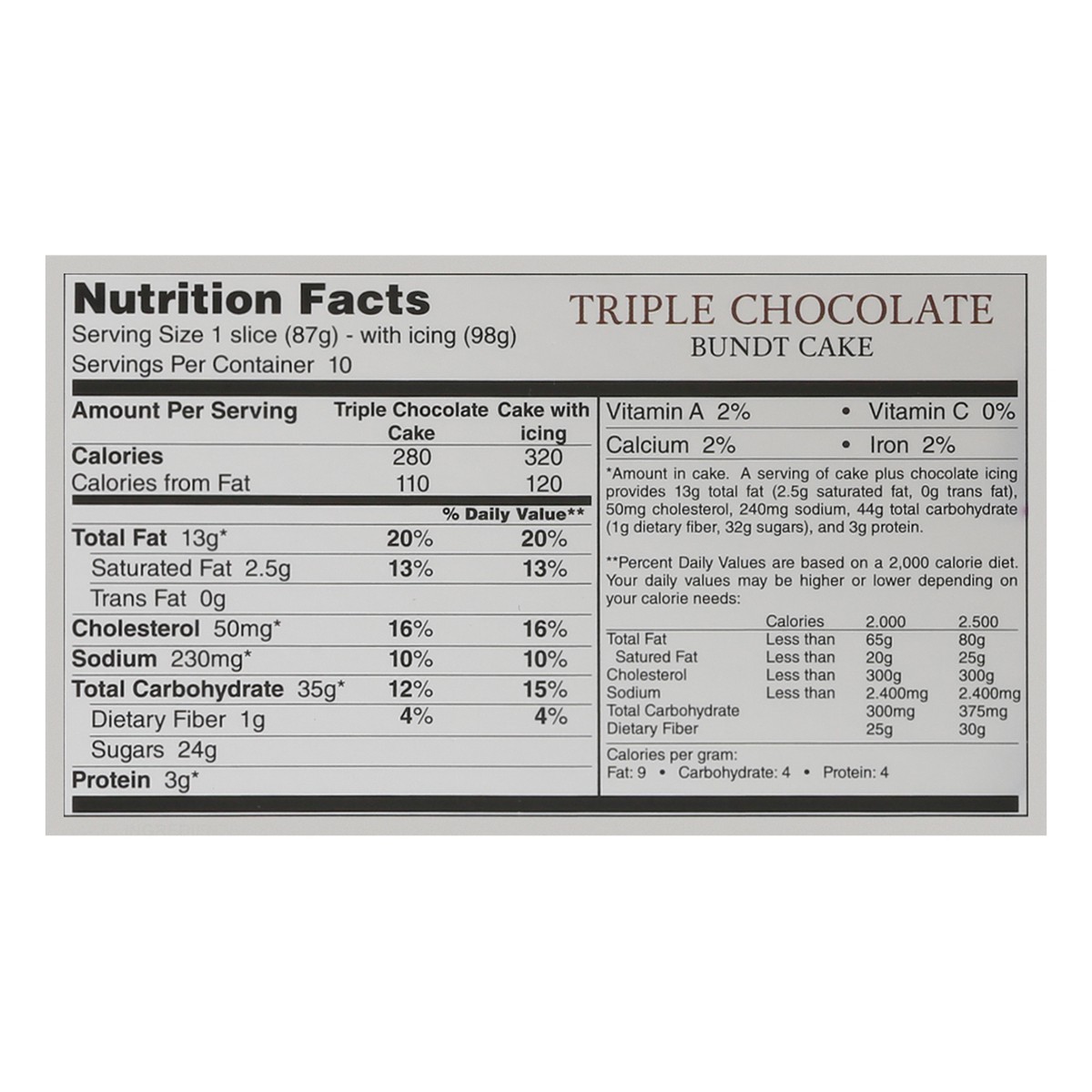 slide 9 of 14, Edda's Cake Company Cake Company Triple Chocolate Bundt Cake - Box, 30 oz