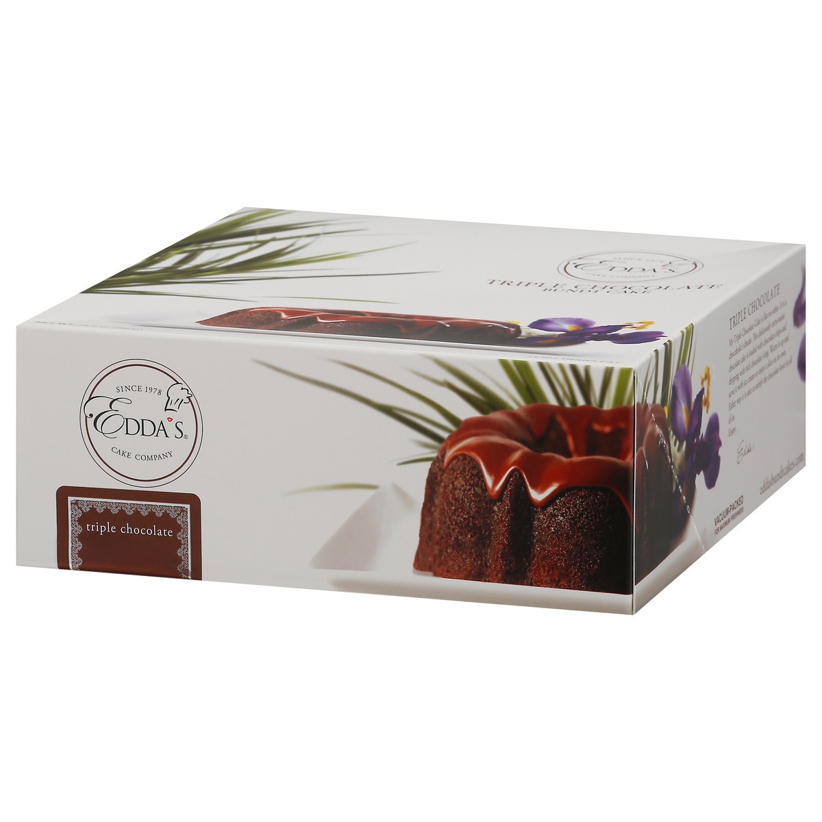 slide 7 of 14, Edda's Cake Company Cake Company Triple Chocolate Bundt Cake - Box, 30 oz