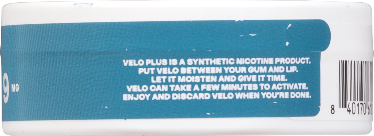 slide 7 of 12, Velo Plus 9 mg Mint Nicotine Pouches 20 ea, 20 ct