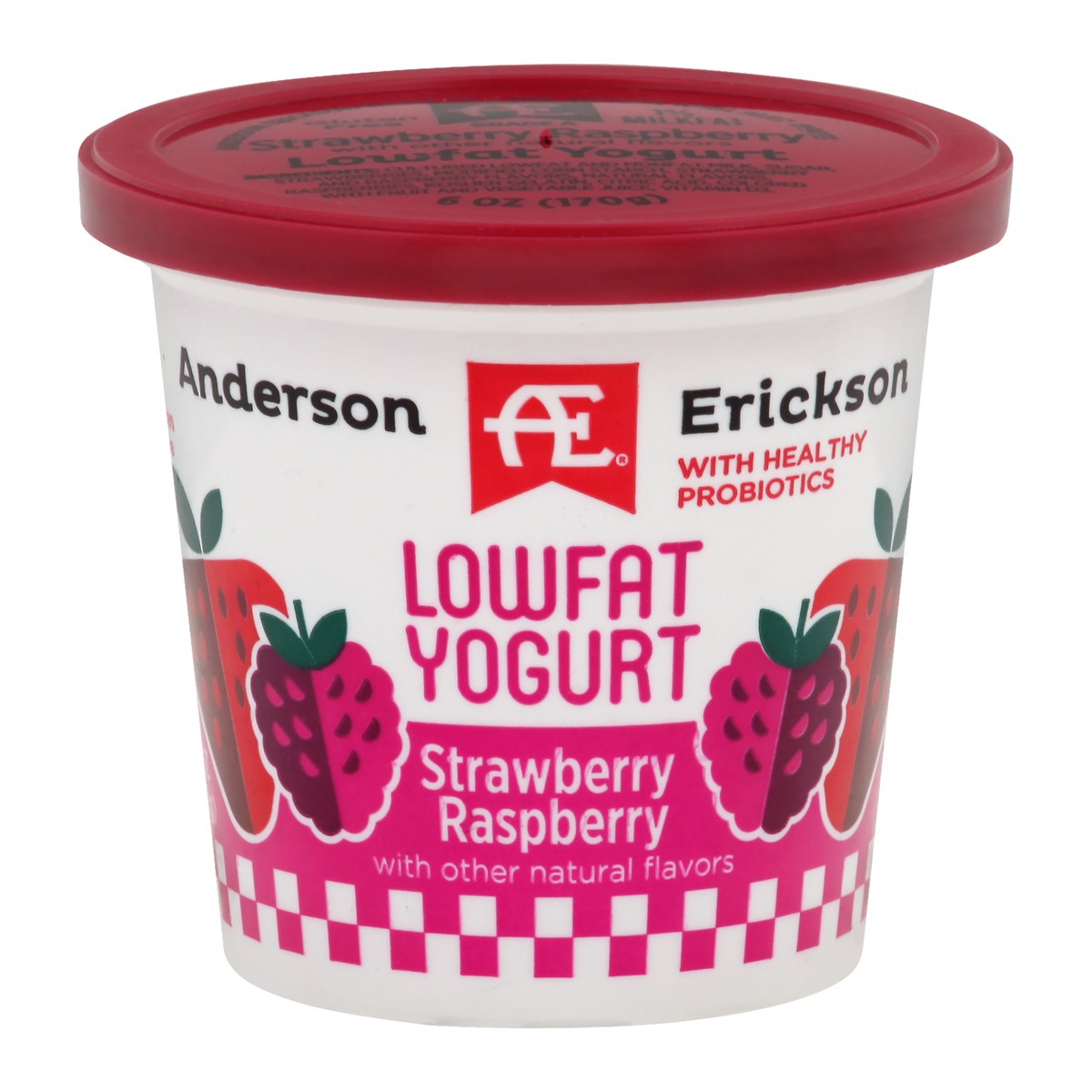 slide 1 of 8, Anderson Erickson Dairy Lowfat Strawberry Raspberry Yogurt 6 oz, 6 oz