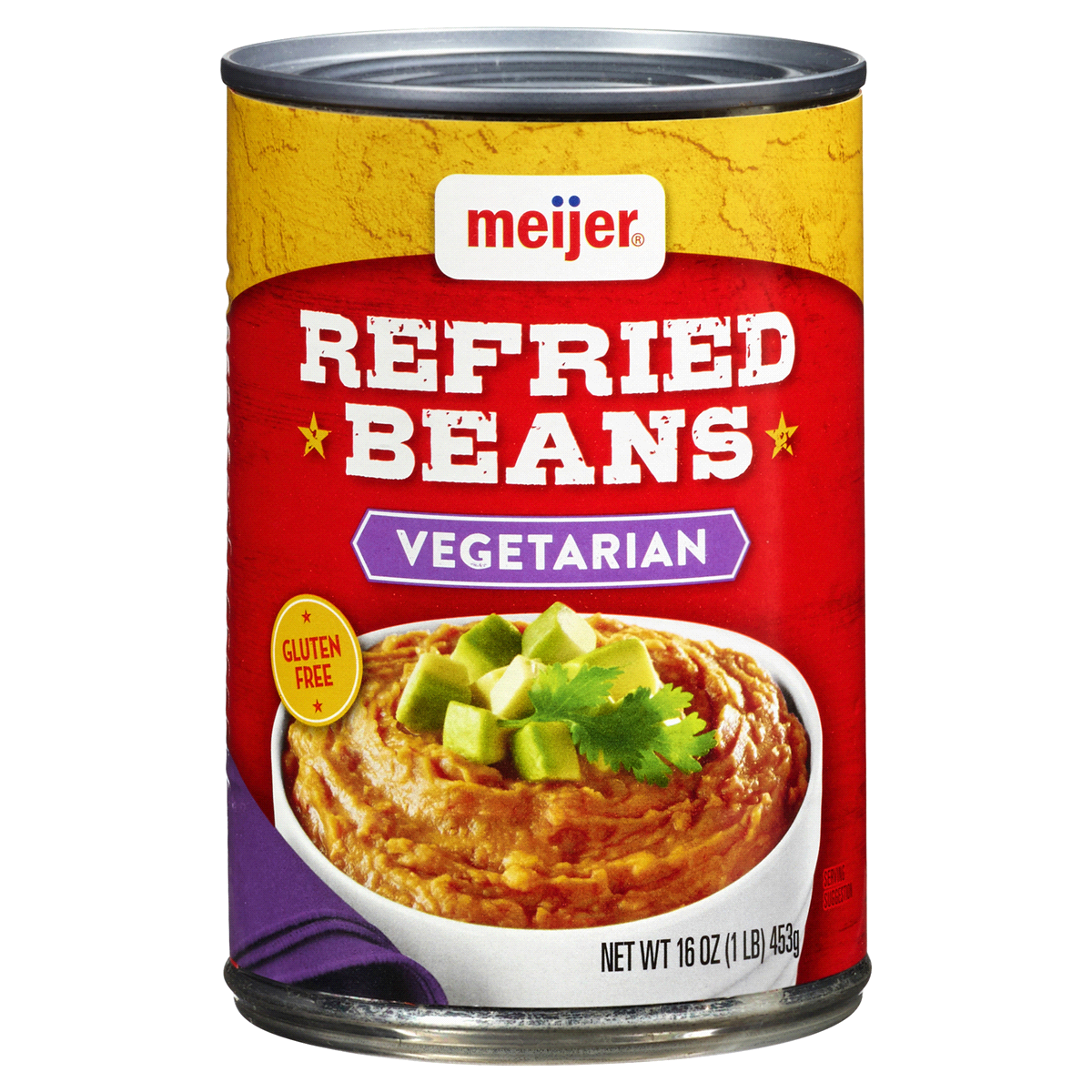 slide 1 of 3, Meijer Vegetarian Refried Beans, 16 oz