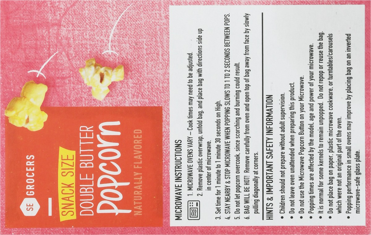 slide 2 of 10, SE Grocers Naturally Flavored Snake Size Double Butter Popcorn - 10 CT, 10 ct