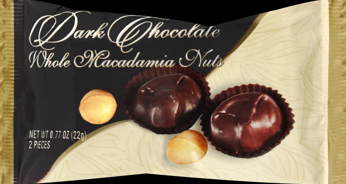 slide 4 of 5, Hawaiian Sun Chocolate Coveredmacadamia Nuts Pouch, 0.77 oz