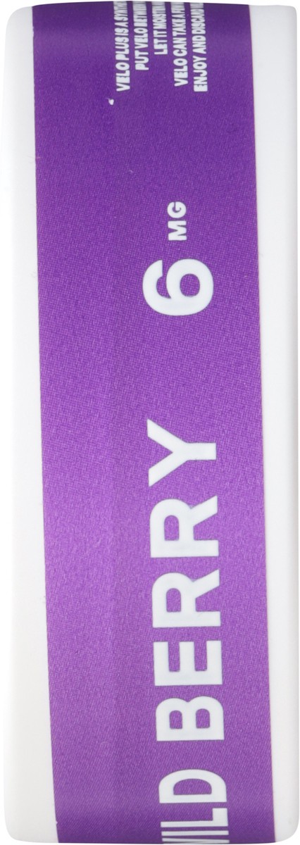 slide 4 of 12, Velo Plus 6 mg Wild Berry Nicotine Pouches 20 ea, 20 ct