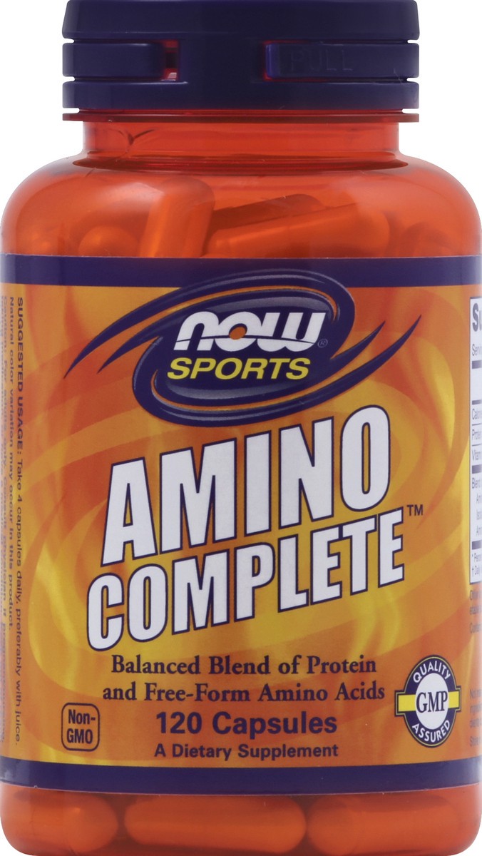 slide 2 of 2, NOW Amino Complete™ - 120 Veg Capsules, 120 ct