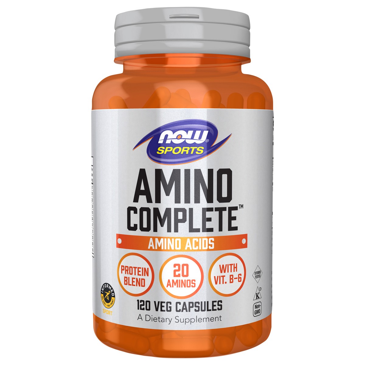 slide 1 of 2, NOW Amino Complete™ - 120 Veg Capsules, 120 ct