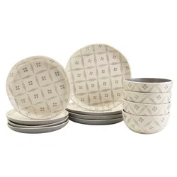 Dash of That Eleanor Dinnerware Set, 12 pc