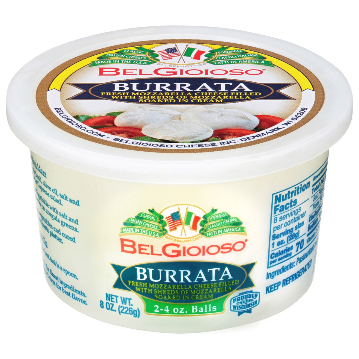 slide 1 of 1, BelGioioso Cheese - Fresh Burrata Mozzarella, 8 oz