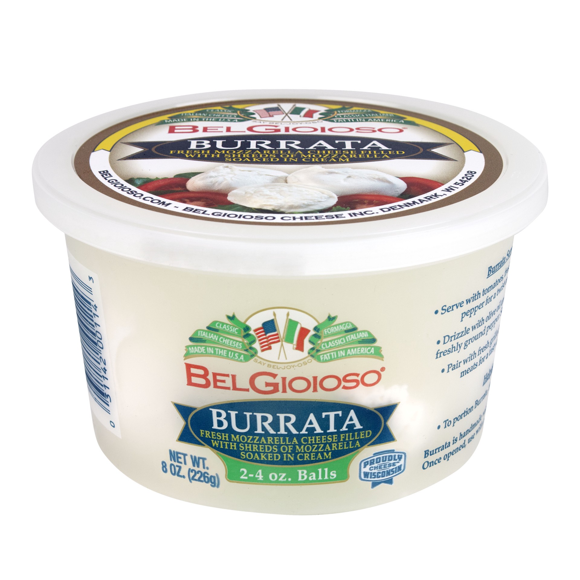 slide 1 of 9, BelGioioso Burrata Cheese Filled with Mozzarella and Cream 8 oz, 8 oz