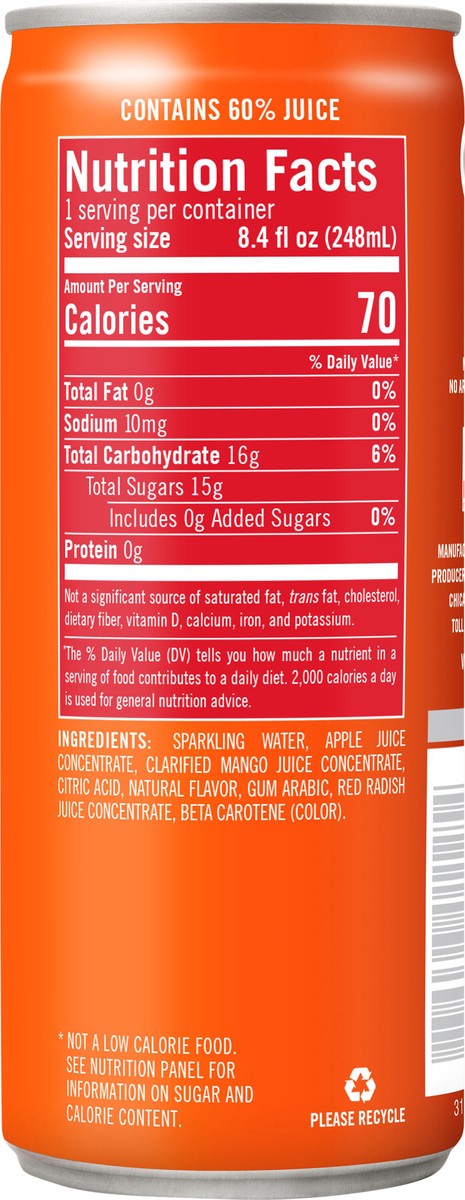 slide 5 of 7, IZZE Sparkling Mango Juice Beverage- 8.4 fl oz,