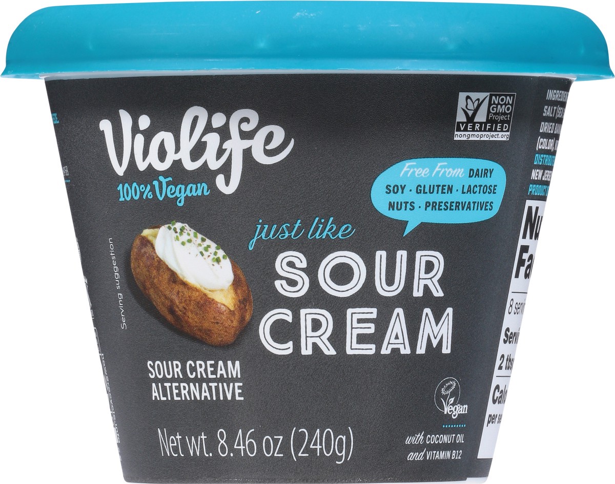 slide 9 of 9, Violife Just like Sour Cream, 100% Dairy Free Vegan, 8.46 oz Tub (Refrigerated), 8.46 oz