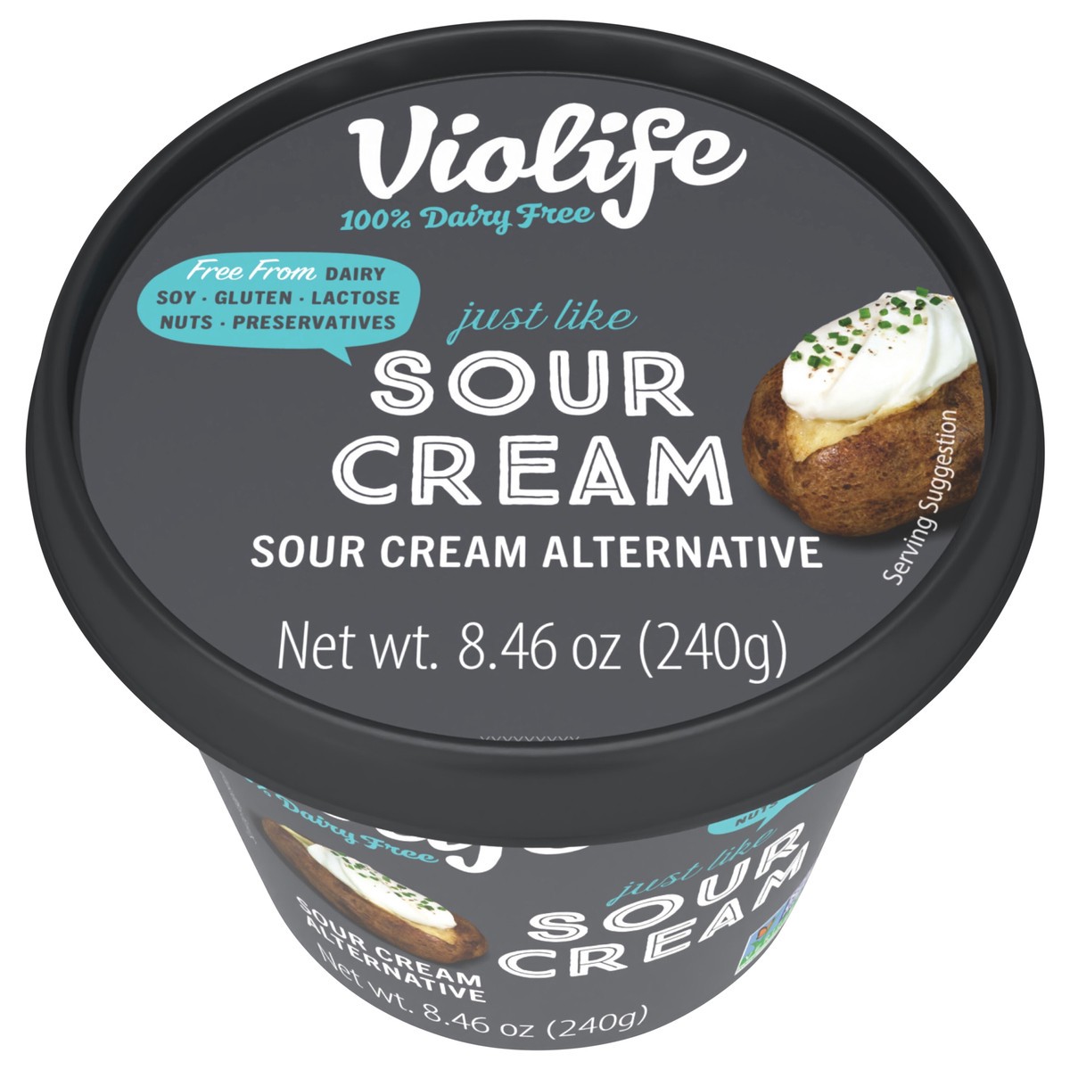 slide 1 of 9, Violife Just like Sour Cream, 100% Dairy Free Vegan, 8.46 oz Tub (Refrigerated), 8.46 oz