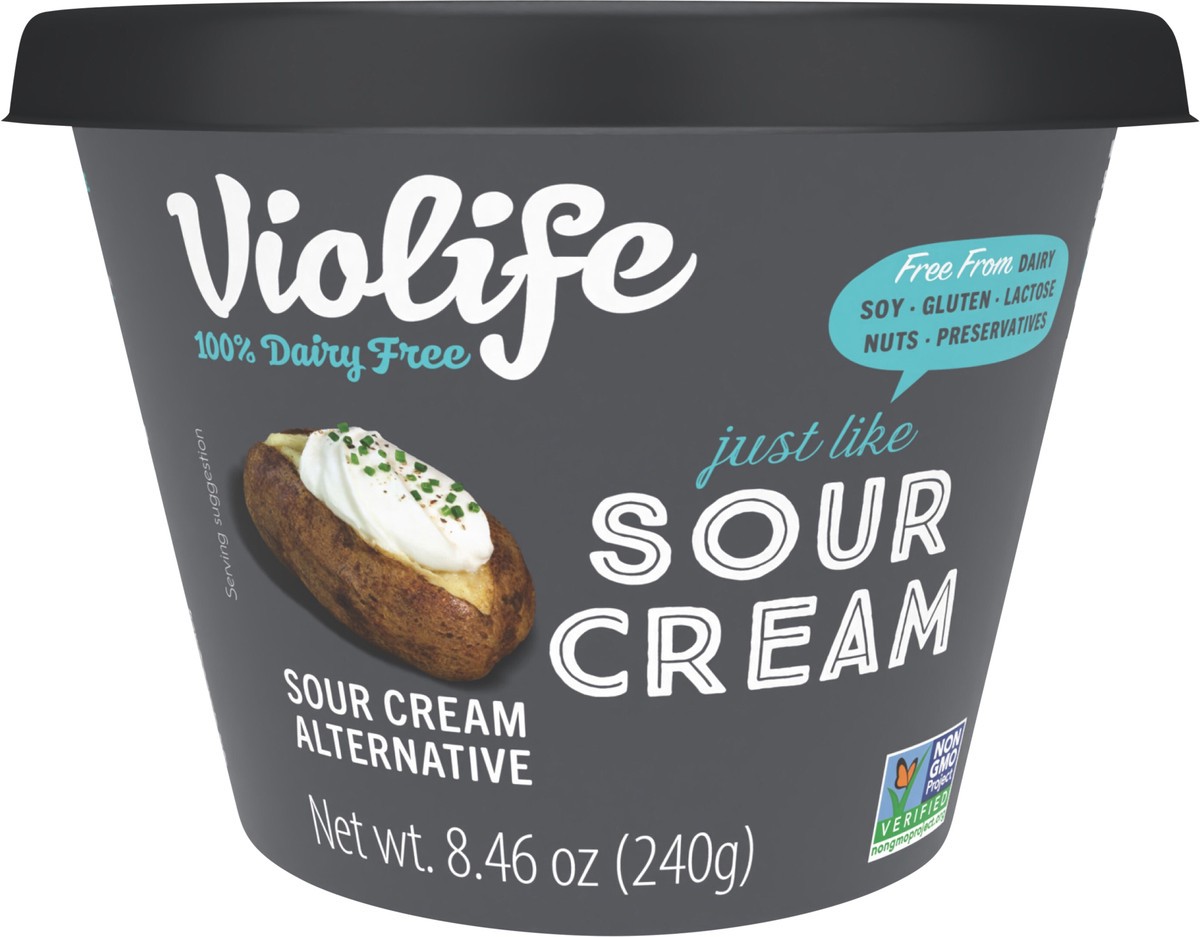 slide 1 of 9, Violife Just like Sour Cream, Dairy-Free Vegan 8.46 oz Tub, 8.46 oz