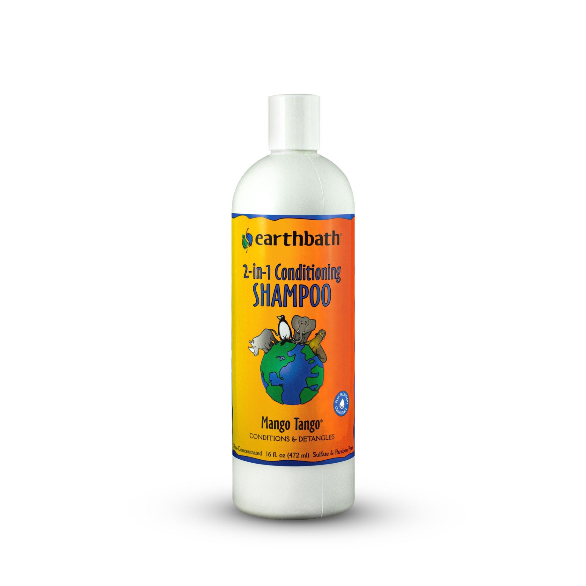 slide 1 of 1, earthbath 2-in-1 Conditioning Pet Shampoo - Mango Tango, 16 fl oz