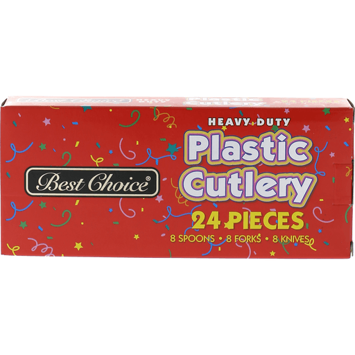 slide 1 of 1, Best Choice Heavy Duty Assorted Cutlery, 24 ct