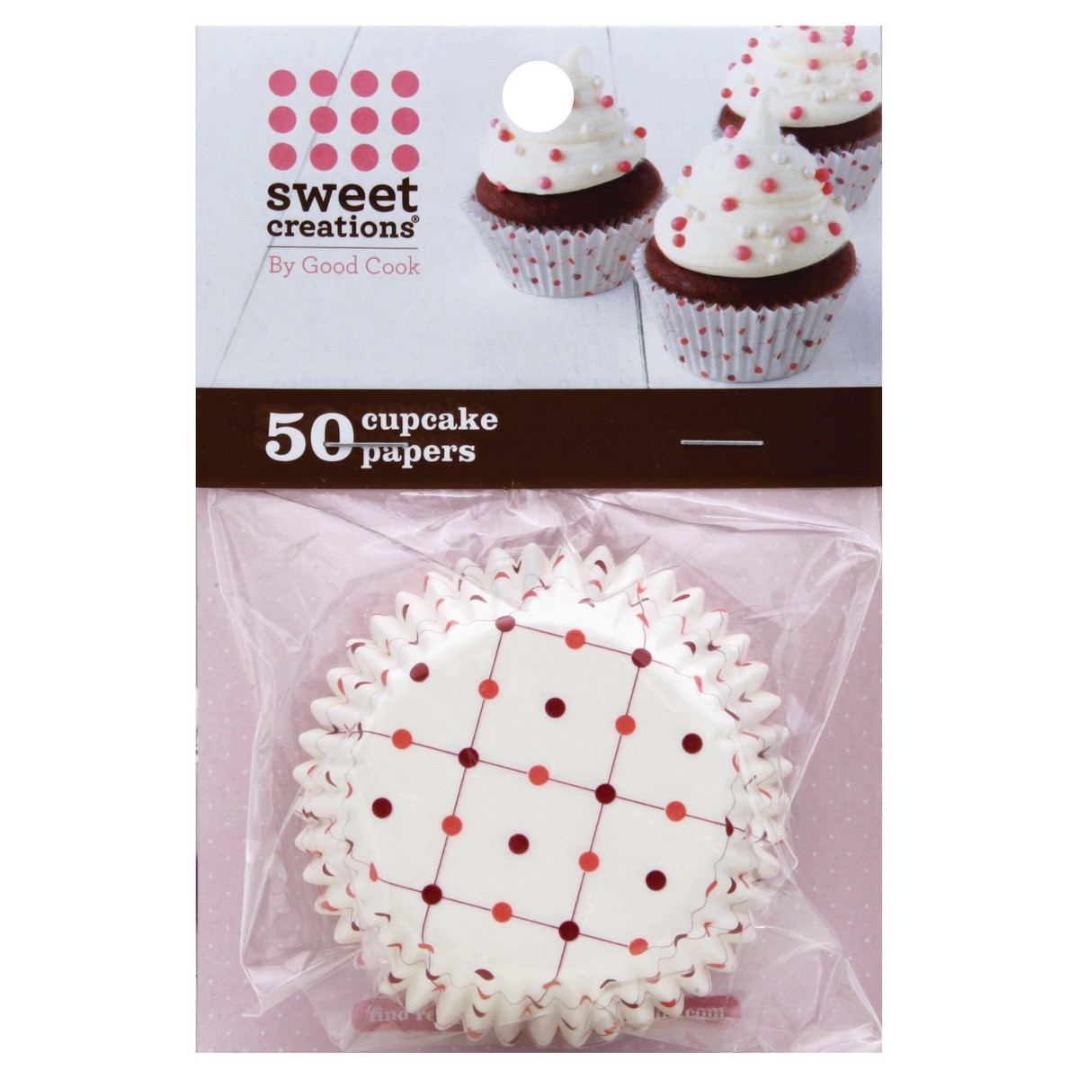 slide 3 of 3, Good Cook Paper Regular Small Dots Sweet Creations Cupcake, 50 ct