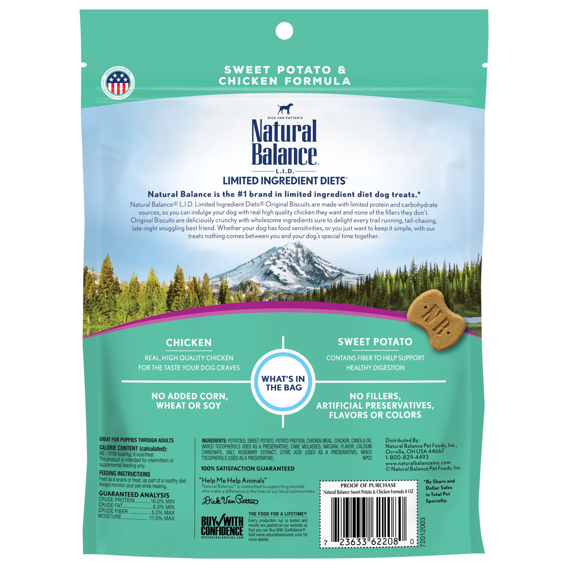 slide 2 of 5, Natural Balance L.I.T. Limited Ingredient Treats Sweet Potato & Chicken Formula Small Breed Dry Dog Treats, 8-Ounce, 8 oz