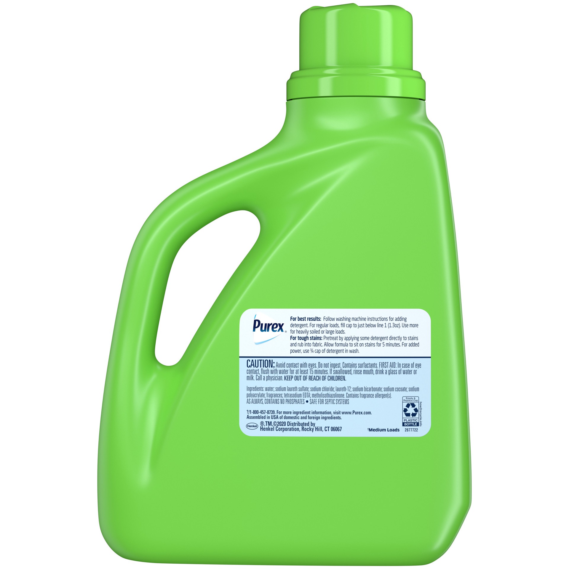 slide 2 of 3, Purex Liquid Laundry Detergent, Natural Elements Linen & Lilies, 75 Fluid Ounces, 57 Loads, 75 fl oz