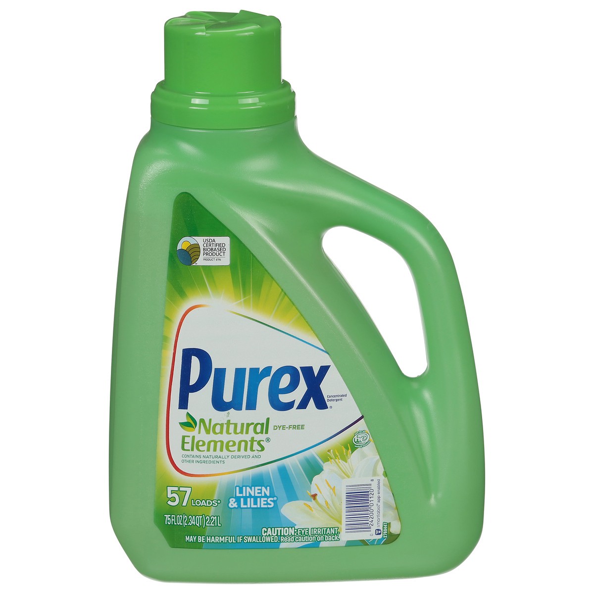 slide 1 of 3, Purex Liquid Laundry Detergent, Natural Elements Linen & Lilies, 75 Fluid Ounces, 57 Loads, 75 fl oz