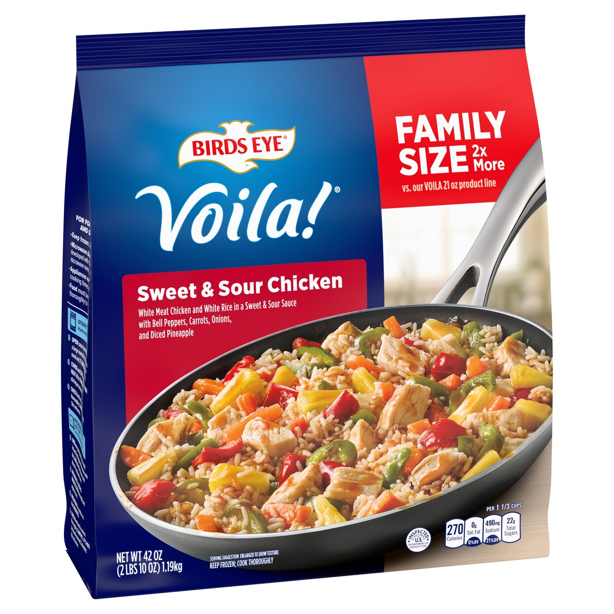 slide 3 of 8, Birds Eye Voila! Family Size Sweet & Sour Chicken 42 oz, 42 oz