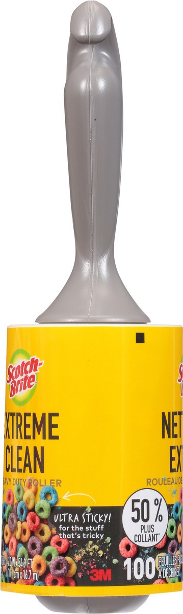 slide 3 of 11, Scotch-Brite 50% Stickier Cleaning Roller - 100 Count, 1 ct