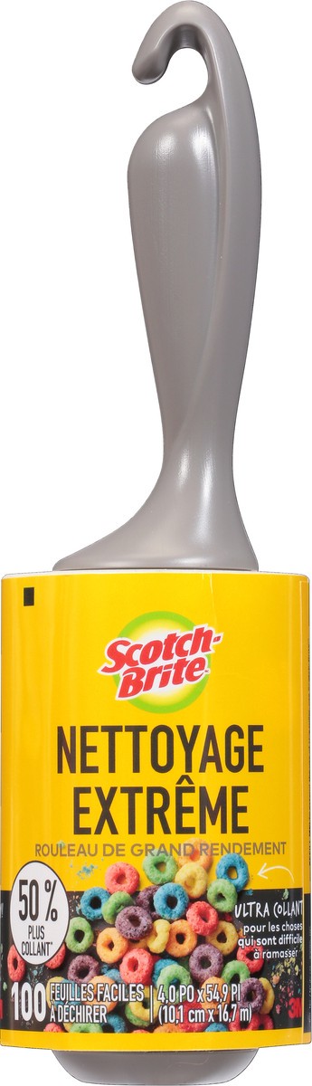 slide 4 of 11, Scotch-Brite 50% Stickier Cleaning Roller - 100 Count, 1 ct