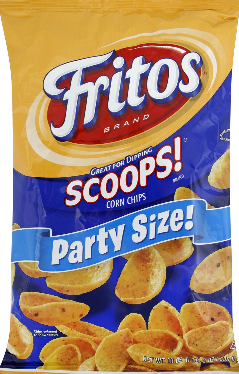 slide 5 of 6, Fritos Scoops! Party Size Corn Chips, 19 oz