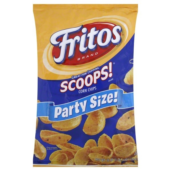 slide 1 of 1, Fritos Scoops! Party Size Corn Chips, 19 oz
