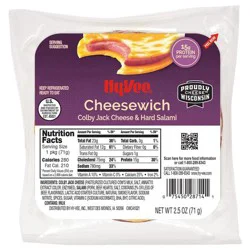 Hy-Vee Colby Jack Salami Cheesewich