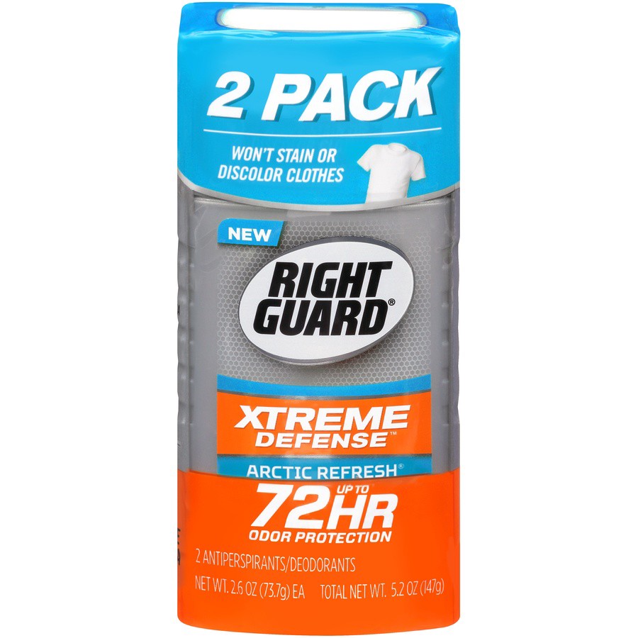 slide 1 of 6, Right Guard Xtreme Arctic Refresh Antiperspirant Invisible Solid, 2 ct; 2.6 oz