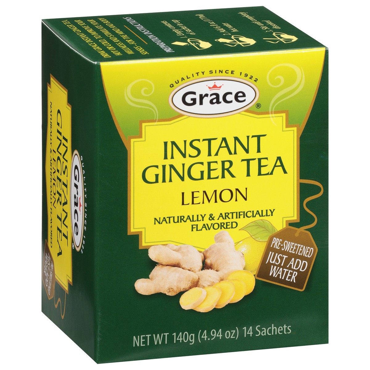 slide 4 of 9, Grace Instant Lemon Ginger Tea - 0.35 oz, 0.35 oz