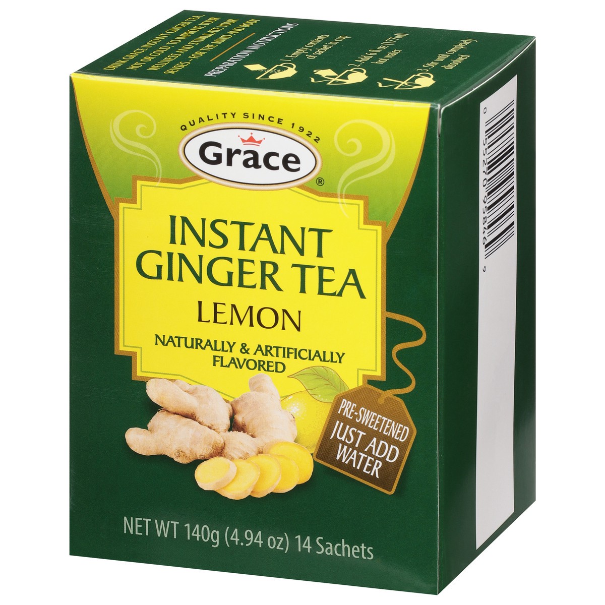 slide 2 of 9, Grace Instant Lemon Ginger Tea - 0.35 oz, 0.35 oz