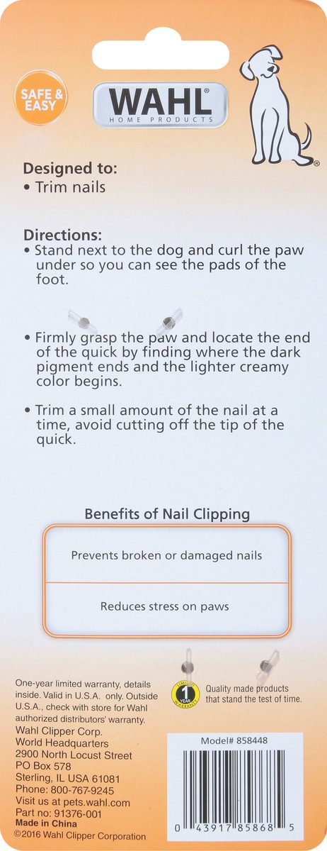 slide 5 of 9, Wahl Stainless Steel Nail Clipper For Pets, 1 ct